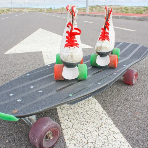 Vista 6 de Kisangel Tope ajustable para patines de ruedas, resistente y antideslizante, bloque de frenado para paradas rápidas