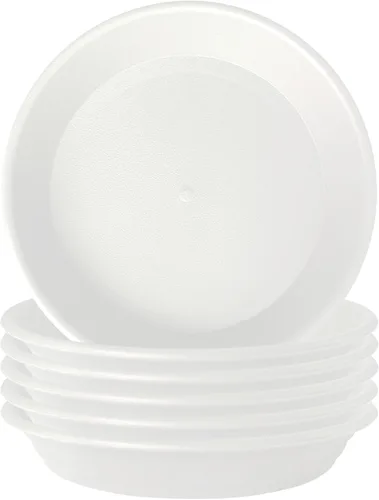Vista 17 de 6 platillos de plástico para plantas de 5 pulgadas, tamaño individual, grueso y fuerte de 6, 8, 10, 12 pulgadas, bandeja de recogedor de agua