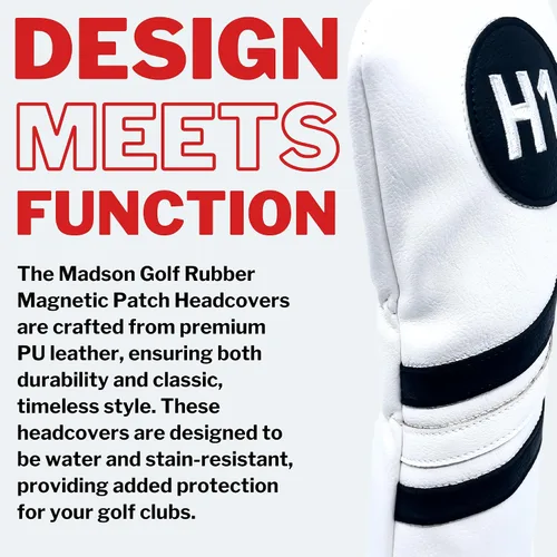 Vista 3 de Madson Golf Fundas magnéticas para carrito: fundas elegantes y protectoras para palos de golf, con imán de goma para posicionamiento seguro y acceso