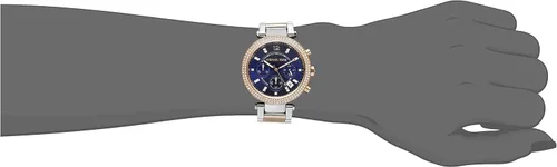 Vista 5 de Michael Kors Parker MK6141 - Reloj de dos tonos para mujer Azul Patchwork Reloj de cuarzo cronógrafo