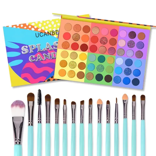 Vista 10 de UCANBE Spotlight Paleta de sombra de ojos profesional 40 colores sombra de ojos mate brillo paleta de maquillaje altamente pigmentado colorido polvo