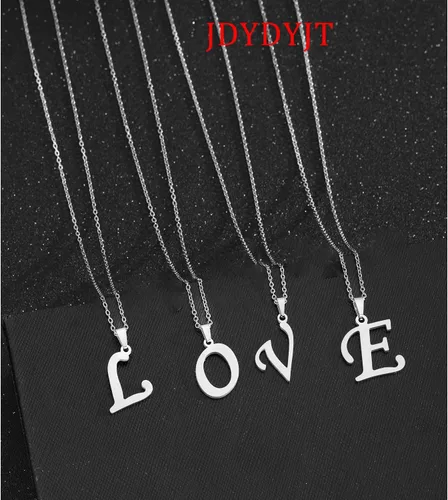 Vista 5 de Dijes Conectores de Acero Inoxidable con Letra Inicial Colgantes del Alfabeto Manualidades DIY para Hacer Joyas Collares Pulseras Llavero
