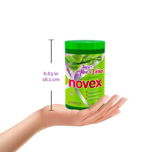 Vista 5 de NOVEX Champú 10.1oz + Acondicionador 10.1oz + Máscara 35oz Set (Aloe Vera)