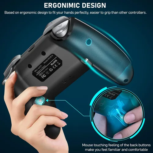 Vista 7 de Controladores de interruptor, controlador inalámbrico Switch Pro compatible con Nintendo SwitchLiteOLED, repuesto para controlador Nintendo Switch