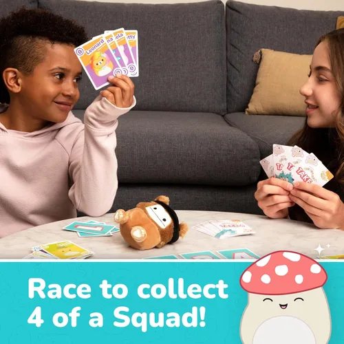Vista 4 de Squishmallows Take4 de juegos relacionables, emocionantes, juegos de mesa y juegos de cartas para reuniones familiares, ideal