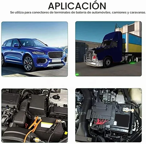 Vista 4 de 20pcs Terminales De Batería De Coche Conectores De Abrazadera De Terminal De Batería Conectores Terminales Positivos Negativos
