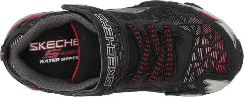 Vista 5 de Skechers Unisex-Niño, S Lighs, Niños, Tenis deportivos iluminados, NegroRojo, 13.5 niño