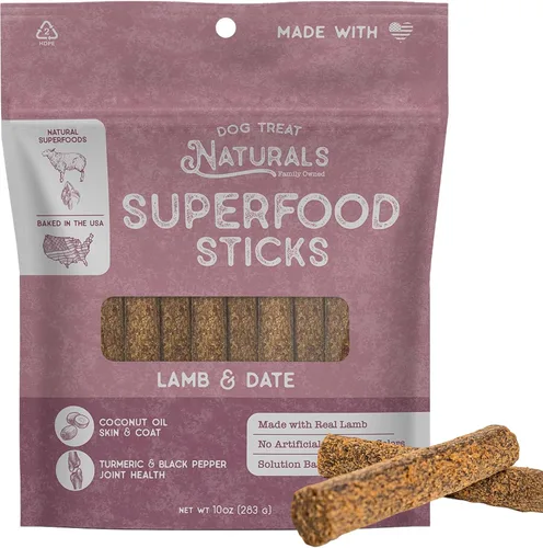 Vista 11 de Dog Treat Naturals Palitos de superalimento, carne de res y calabaza, bolsa de 10 onzas, palitos masticables para perros, totalmente naturales