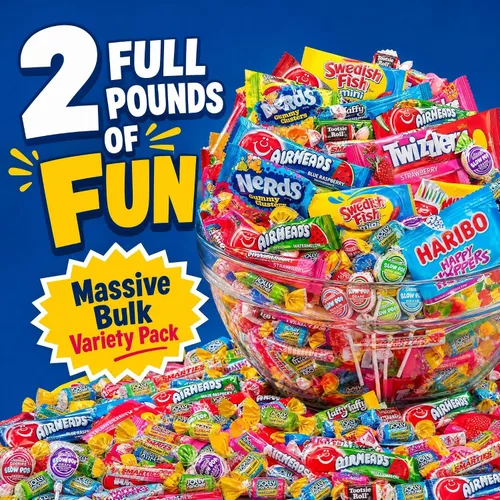 Vista 2 de Paquete Variado de Dulces a Granel - Dulces Envueltos Individualmente a Granel de 2 lb para Búsqueda de Huevos de Pascua - Rellenos para Piñata