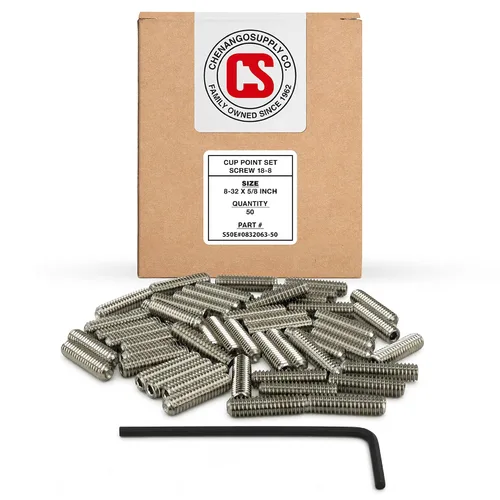 Vista 12 de Chenango Supply 8-32 x 1 Tornillos de acero inoxidable con punta de copa