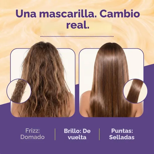 Vista 5 de Savannah - Máscara de tratamiento de cabello para cabello seco y dañado y crecimiento con manteca de karité, 16.9 oz, sin sulfatos y queratina