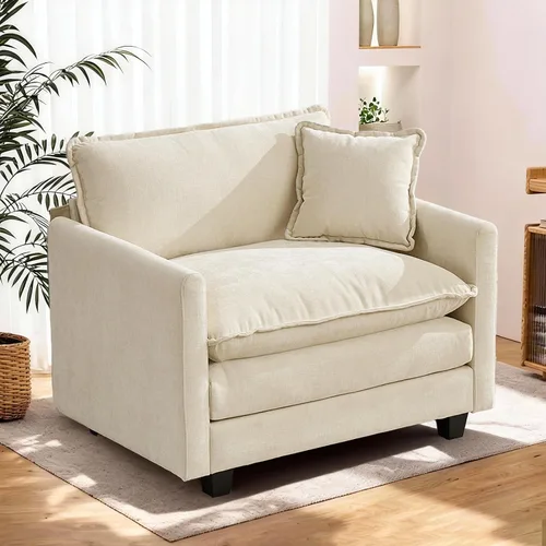 Vista 15 de SoarFlash Sofá modula, de felpilla, posición de en medio, beige