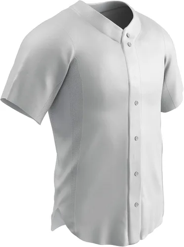 Vista 4 de Champro Camiseta de béisbol de media manga con botón completo para hombre