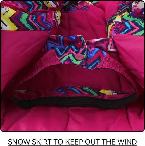 Vista 4 de AIMISYOU Conjunto de chaqueta y pantalones de esquí para niños, abrigos de lluvia para snowboard de invierno, trajes de nieve para niñas y niños