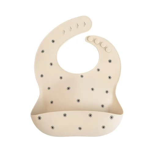 Vista 56 de Mushie - Babero de silicona para bebé, ajustable y resistente al agua (abejas) De 4 a 24 meses, lavable a máquina, correa ajustable