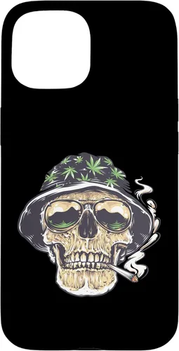Vista 6 de Funda para iPhone 16 Marihuana Smoking Skull Camo Island Chilling Weed Stoner 420