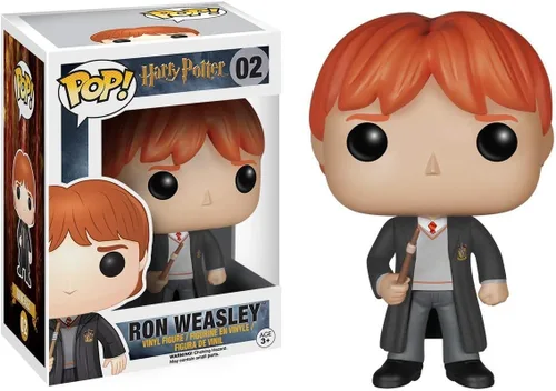 Vista 2 de Funko Pop! Movies: Harry Potter - Figura de vinilo de Ron Weasley #02 (incluye funda protectora de caja pop)