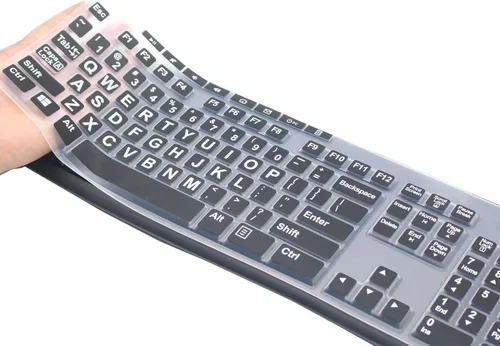 Vista 6 de Funda de teclado ultradelgada de silicona para PC de escritorio compatible con teclado inalámbrico Logitech MK295 MK275 MK270, teclado Logitech K200