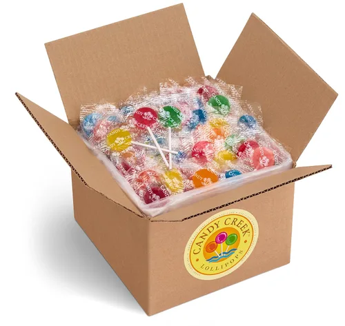 Vista 3 de Paletas clásicas de 10 sabores de frutas de Candy Creek, 230 unidades, 9 sabores de frutas + Root Beer - Sin nueces.