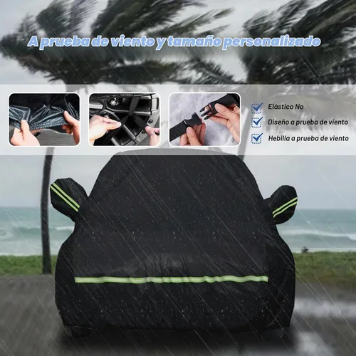 Vista 4 de Fundas impermeables de coche para Mini Cooper S 2002-2021 de 2 puertas (negro) 210T personalizadas 6 capas resistentes al agua protección para todo