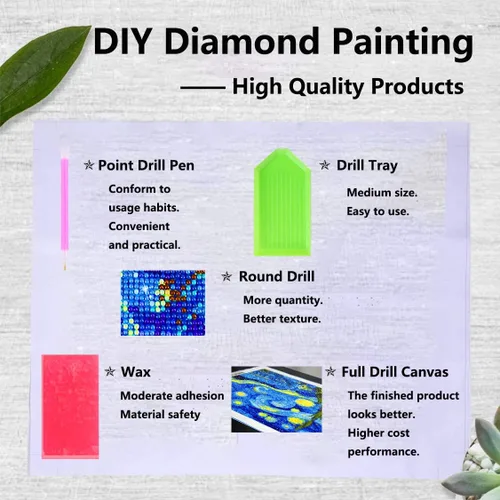 Vista 5 de VAIIEYO Kits de arte de diamantes para adultos, Papá Noel, kit de arte de diamantes 5D para principiantes, Navidad, pintura de bricolaje