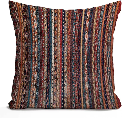 Vista 8 de Nphuriy Funda de almohada con diseño abstracto de estrellas de Estados Unidos sobre fondo azul, funda de almohada decorativa de algodón y lino Multi