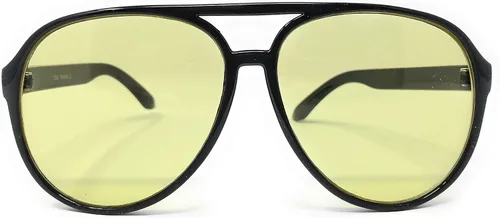 Vista 2 de WebDeals Retro Gafas de sol de aviador de plástico estilo años 70 para adultos