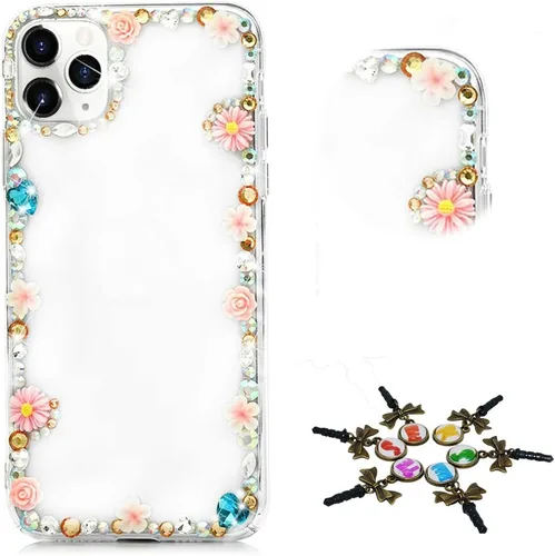 Vista 33 de Sparkle - Funda para teléfono compatible con Samsung Galaxy Note 20, elegante, hecha a mano, con diamantes de imitación en 3D, diseño de diamantes