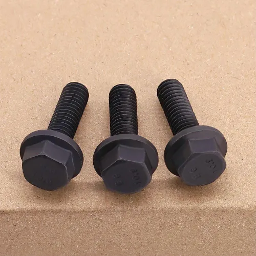 Vista 4 de M12-1.75 x 25 mm (8 piezas) Tornillos de perno hexagonal con brida acabado de óxido negro, grado 10.9 de acero de aleación, perno de cabeza