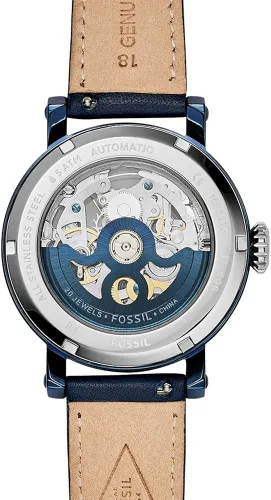 Vista 3 de Fossil Original BoyfriendReloj automático piel talla única Azul