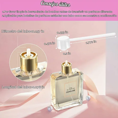 Vista 5 de Tessco for you 21 piezas de botellas de perfume con atomizador de 5 ml, mini atomizador pulverizador para perfume, recargable a granel con bomba