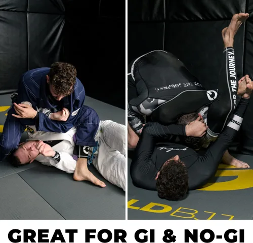 Vista 5 de Gold BJJ Jiu Jitsu Spats - Capa base para Gi y No-Gi Grappling - Pantalones de artes marciales