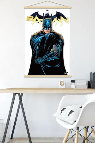 Vista 5 de Trends International DC Comics - Póster de pared con marco magnético de Batman Juego de perchas de madera de haya y impresión de alta calidad