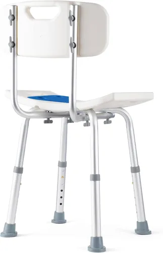 Vista 2 de Dr. Kay's Silla de ducha de altura ajustable para ducha interior, taburete de baño resistente de 350 libras para bañera, banco de baño de seguridad