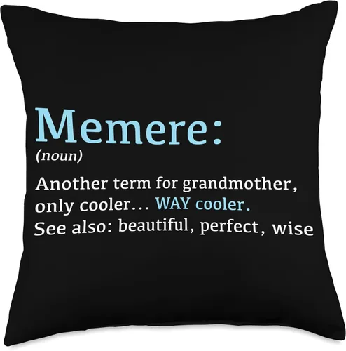 Vista 5 de Gifts For Memere Memere: Funny Definition Noun-Nother Term - Almohada de 16 x 16 pulgadas, multicolor