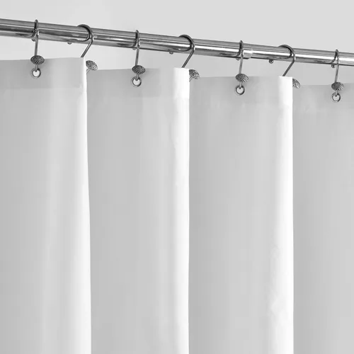 Vista 13 de ALYVIA SPRING Forro de Cortina de Ducha de Tela Extra Largo Impermeable - 72" x 96", Suave y Ligero Cortina de Ducha X-Larga con 3 Imanes, Lavable a