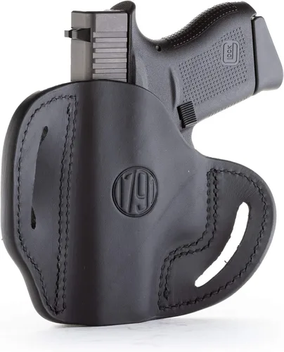 Vista 2 de 1791 Gunleather Glock 43 Funda, funda de piel para cinturón de mano derecha G43. Compatible con Glock 43 y Ruger LC9 & Ruger SR22