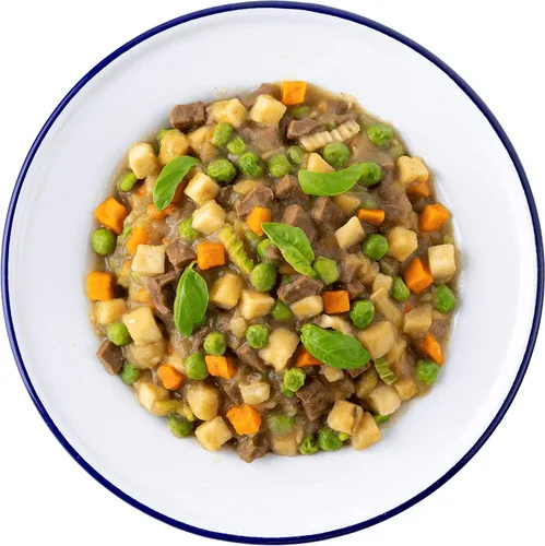 Vista 3 de Mountain House Estofado de carne Alimentos liofilizados para mochileros y campamentos 2 porciones Tazón de fajita de pollo y sin gluten
