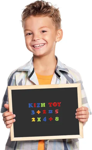 Vista 5 de Letras magnéticas, números, alfabeto ABC 123, imanes de nevera, juego de juguetes educativos de plástico, aprendizaje preescolar, conteo