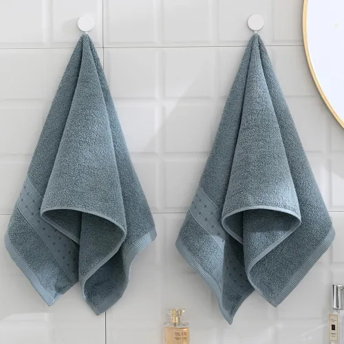 Vista 4 de sense gnosis Toallas de mano 100% algodón verdes, absorbentes, súper suaves, sin pelusas, toallas de mano para baño, viajes, yoga, deporte, spa