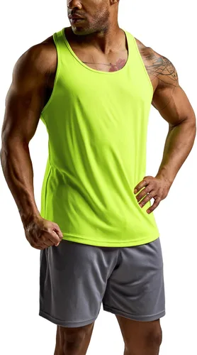 Vista 2 de ATHLIO - Camiseta deportiva sin mangas para hombre, Dry Fit, espalda en Y, para entrenamiento muscular, fisicoculturismo, gimnasio, paquete de 3