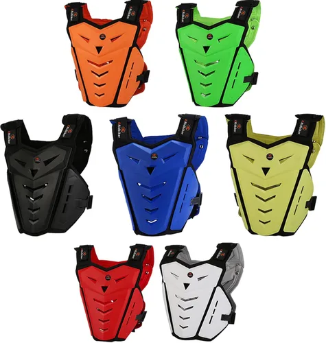 Vista 7 de Chaleco de Armadura Corporal para Motocicleta Equipo de Dirt Bike, Protector de Pecho Equipo de Motocross Protector de Pecho y Espalda