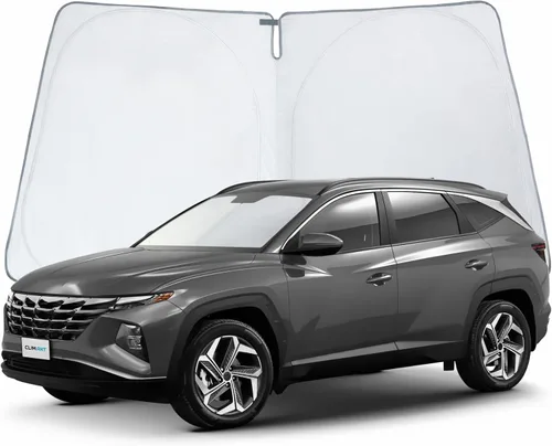 Vista 22 de Clim Art - Parasol para parabrisas de Nissan Pathfinder 2022-2024, plegable, personalizado, protector solar para vehículo, cubierta para parabrisas