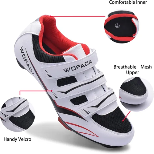 Vista 3 de Zapatos de ciclismo unisex compatibles con pelaton Bike Road Bike Bike Zapatos de ciclismo Peleton para hombre para montar en interiores zapatos