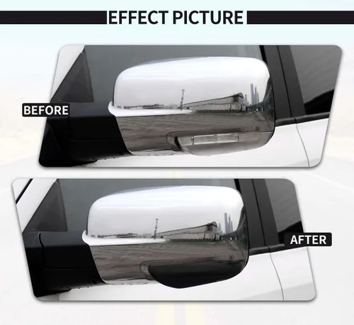Vista 2 de Voodonala Cubierta inferior de espejo lateral para Dodge RAM, cubierta de lámpara de advertencia negra ahumada, compatible con Dodge RAM 2011-2018