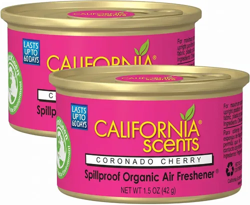 Vista 6 de Ambientadores orgánicos a prueba de derrames California Scents, aroma a cereza Coronado, frasco de 1.5 onzas
