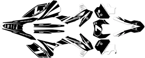 Vista 3 de Kit de gráficos para KTM 250XCF-W Y 350XCF-W (2014-2015) Bold Series Cyan 16 Mil - Adhesivos para motocicleta Dirt Pit Bike Motocicleta, accesorios