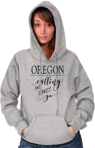 Vista 3 de Brisco Brands Oregon is Calling and I Must Go - Sudadera con capucha para mujer y hombre