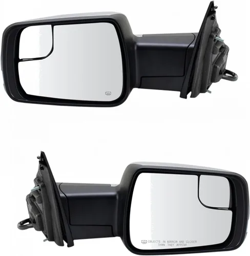 Vista 116 de TRQ Conjunto de 2 piezas de espejo lateral para conductor y pasajero, ajuste eléctrico, sin calefacción, sin memoria, color negro, compatible