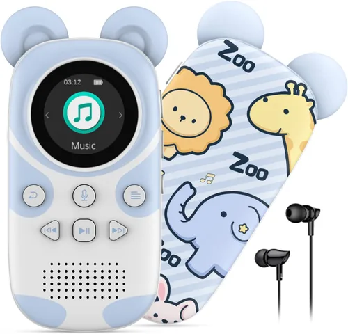 Vista 8 de RUIZU Reproductor MP3 de 64GB para Niños, Reproductor de Música Portátil Lindo Panda MP3, Reproductor MP3 para Niños con Bluetooth 5.3, Altavoz